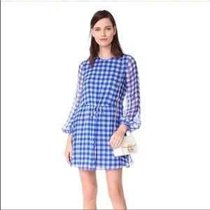 Blue Gingham Mini Dress